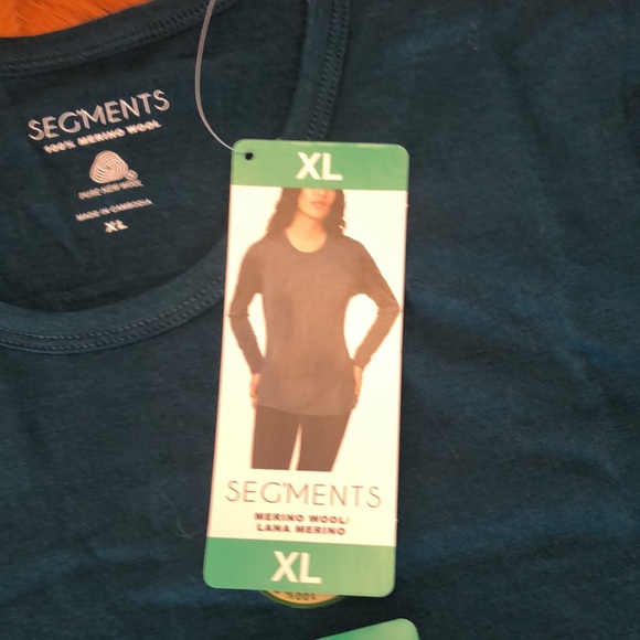 SEGMENTS 100% Merino Wool Base Layer, Crew Neck, Long Sleeve, - Picture 4 of 7